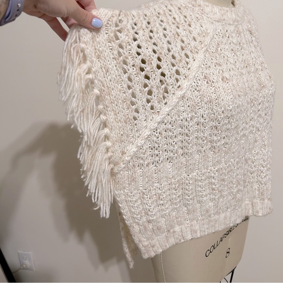 Universal Thread cream tan fringe sweater - Picture 5 of 10